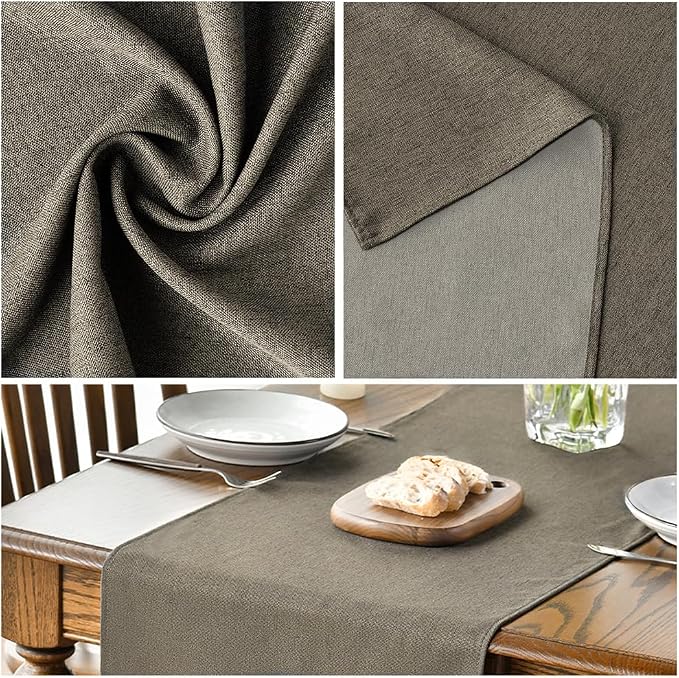 Artoid Mode Coffee Brown Table Runner, Seasonal Fall Washable Kitchen Dining - Image 6