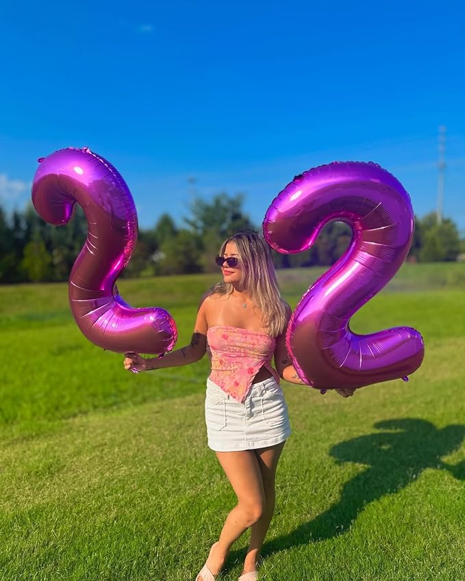 40 Inch Hot Pink Number 9 Balloon, 9th Birthday Party Decorations | 40 Inch Hot - Image 7