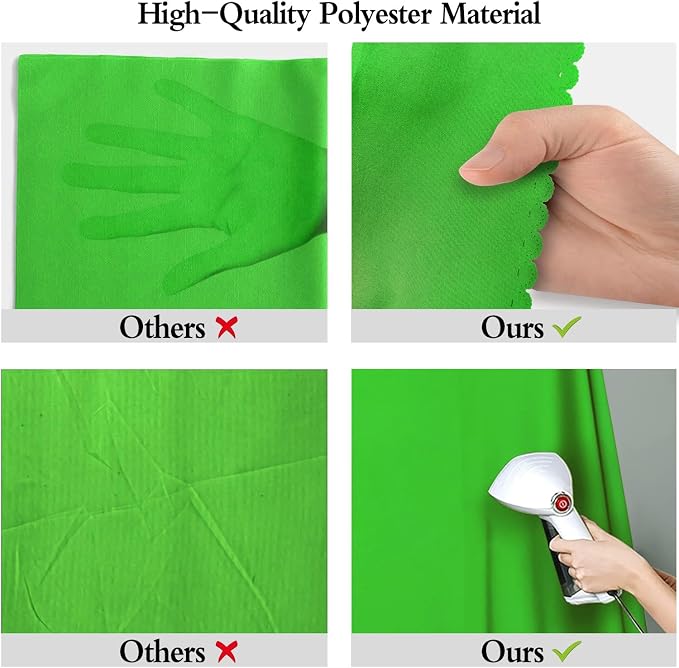 Green Screen Backdrop for Photoshoot, Fabric 6x9ft | Polyester Studio Photo - Image 6