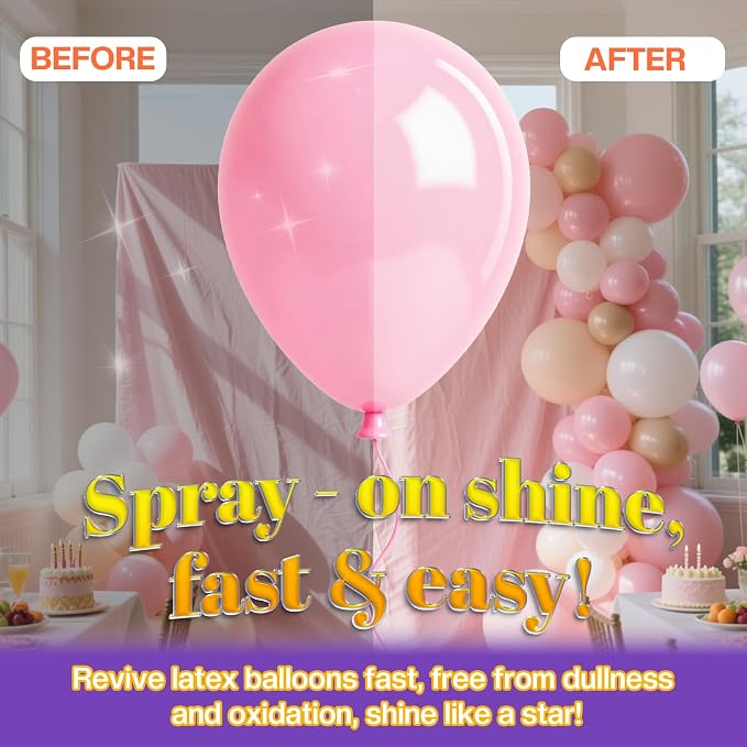 Balloon Shine Spray 15 oz : Silicone High Gloss - Image 3