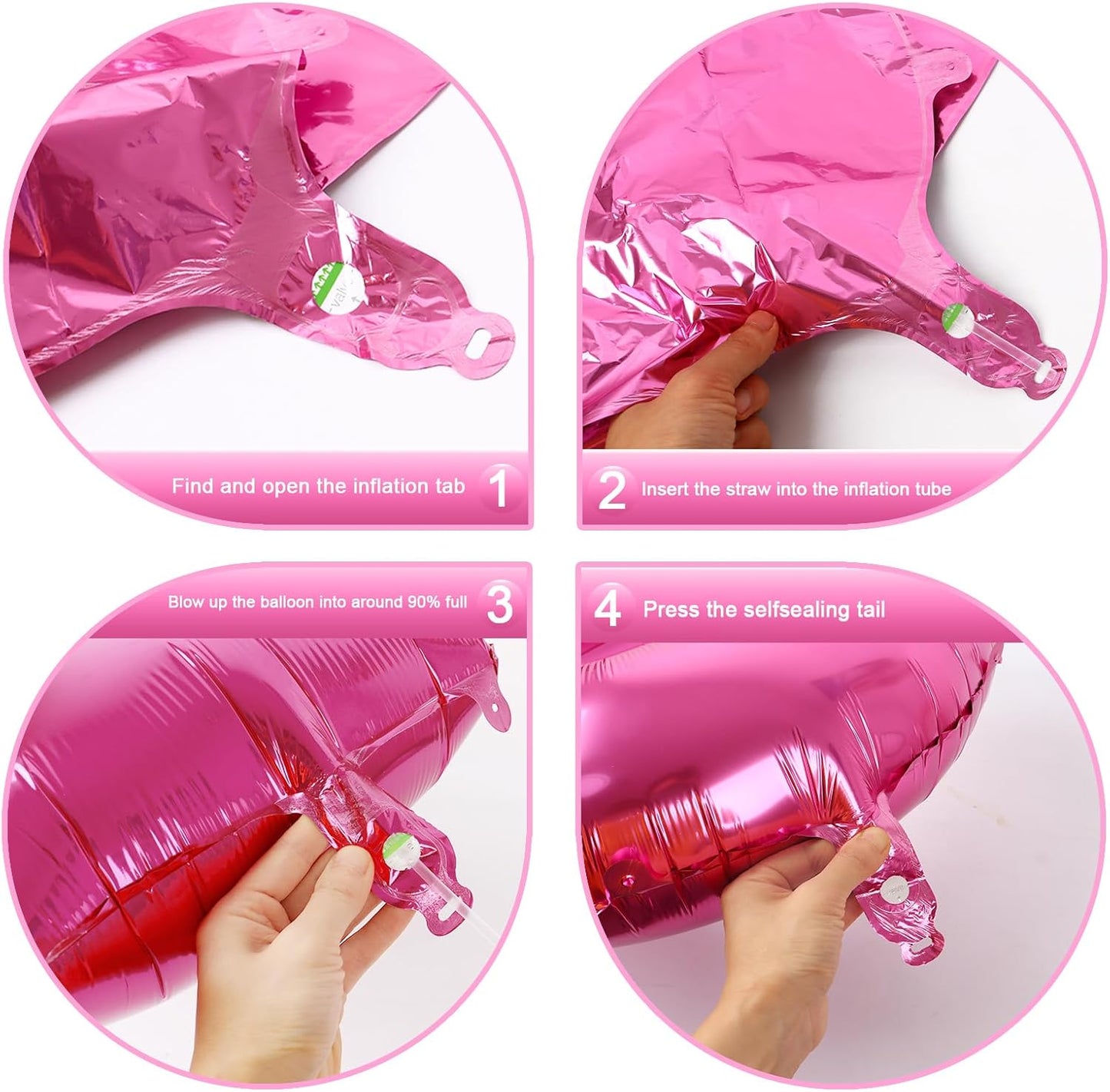 Pink 40 Inch Large Number 5 Birthday Balloon, Five 5th 15 25 35 50 55 Birthday Celebration Decorations, Foil 5 Mylar Helium Number 5 Balloons Girl Boy Anniversary Party Supplies