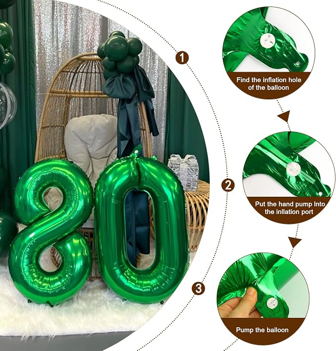 Number Balloons Green 7 Balloon 40 inch - Image 5
