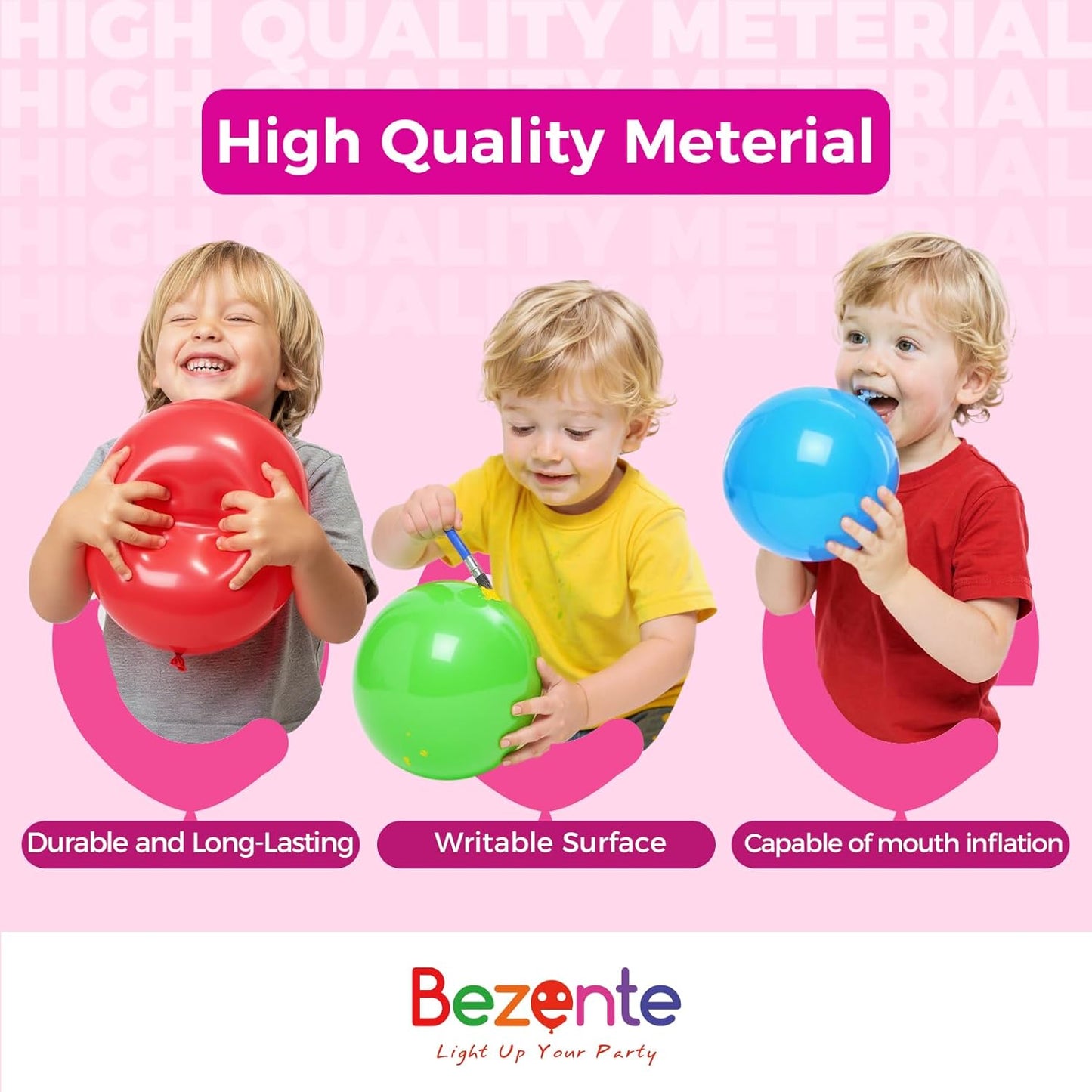 Bezente Purple Balloons Latex Party Balloons - 100 Pack 12 inch Round Helium Purple Balloons for Wedding Graduation Halloween Birthday Party Decorations