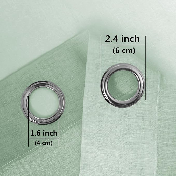 DWCN Ombre Short Sheer Curtains - Image 4