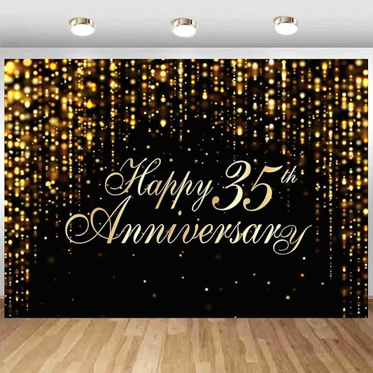 Happy 35th Anniversary Backdrop by Ayayiya