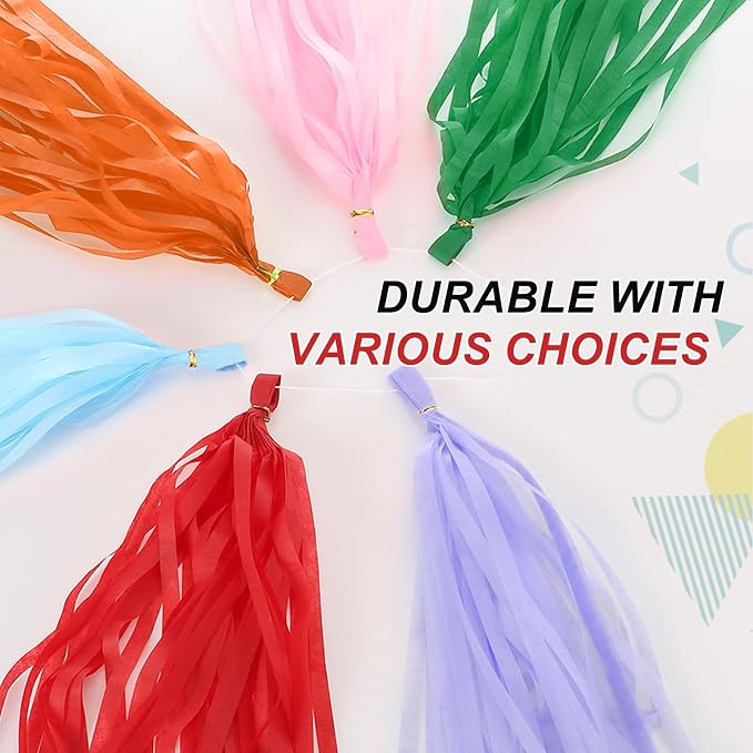 MECCANIXITY 40Pcs Tassel Garland Banner Tissue Paper - Image 3