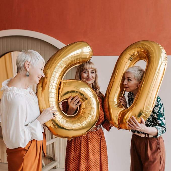 40 Inch Gold Number 4 Foil Balloon - Image 9