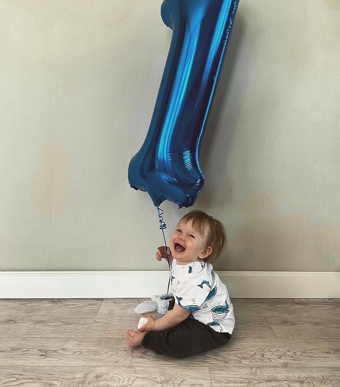 40 Inch Navy Blue Number 8 Balloon, 8th Blue Birthday Party Decorations | 40 - Image 2