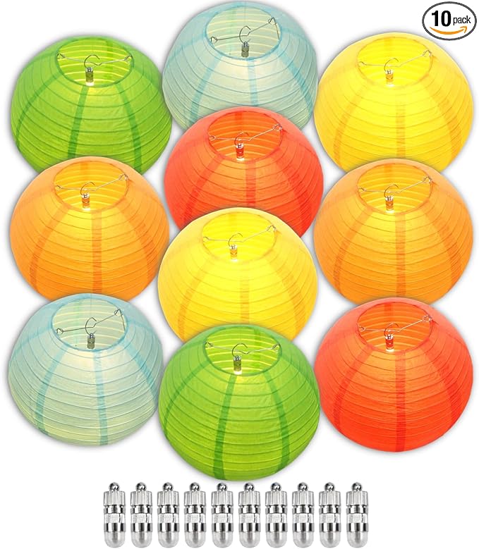 Colorful Chinese Paper Lanterns by Ethbrisge-