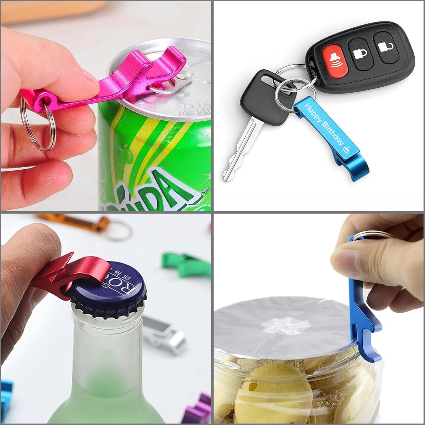 30pcs Personalized Bottle Opener Keychain Bulk Custom Engraved Text/Logo Keychains Customized Beer Bottle Opener for Bar, Graduation,Party,Wedding Favors Gift (30pcs)