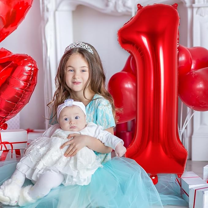 Red Number 21 Balloons, 40 Inch Big Large Foil Number Balloons, Jumbo Giant - Image 7