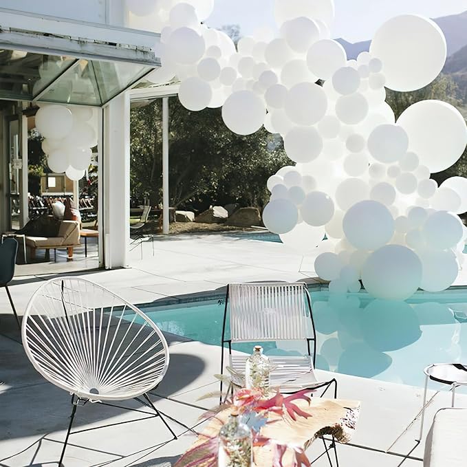 PartyWoo White Balloons 20pcs Matte White Latex Helium Balloons 18 Inch | - Image 5