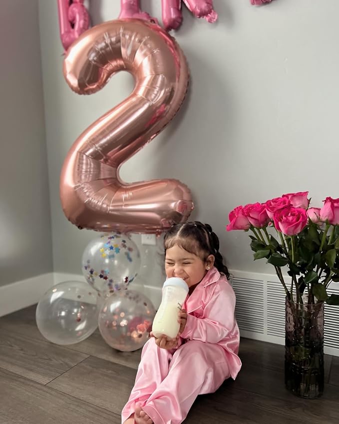 40 In Rose Gold Number 6 Balloon, 6th Birthday Party Decorations - Image 3