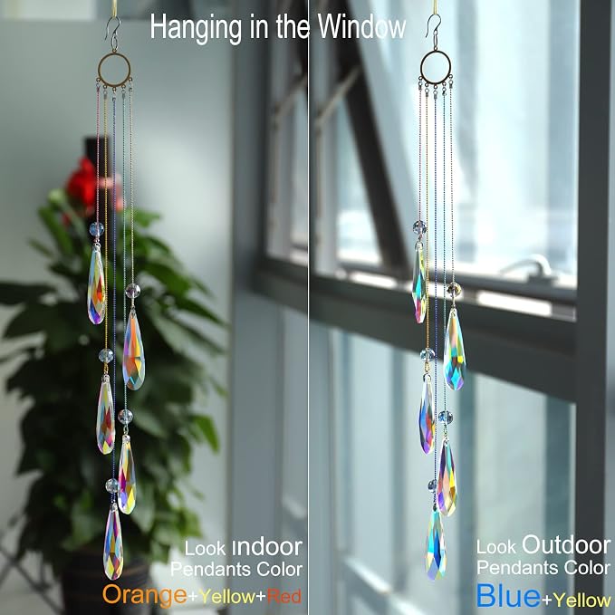 Crystals Teardrop Prisms Suncatcher Hanging Ornament Rainbow Maker - Image 3