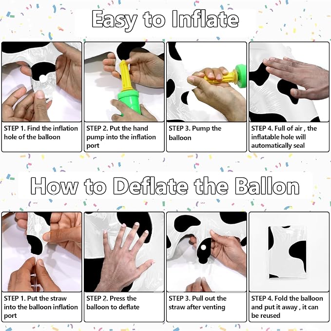40 Inch Cow Print Balloon, Number 4 balloons Cow Balloons - Image 4