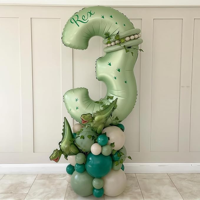 Sage Green Number 30 Balloon, 30 Balloon - Image 3