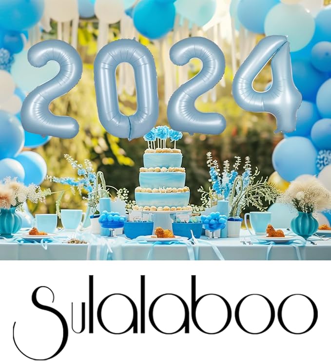 40 Inch Light Blue Number 2 Balloon 0-9 Big Helium Balloons | Large Giant - Image 4