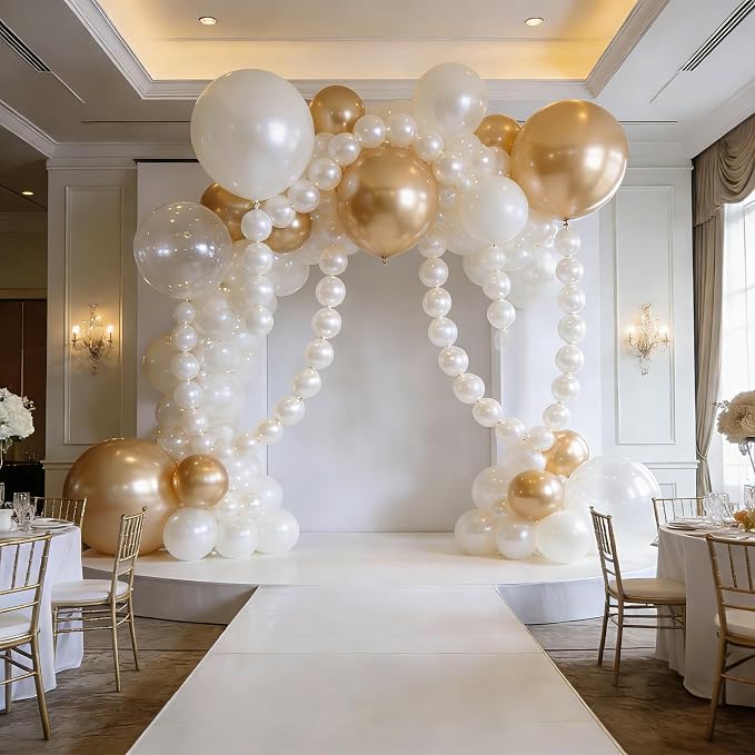 Pearl White Linking Balloons, Tails Balloon - Image 5