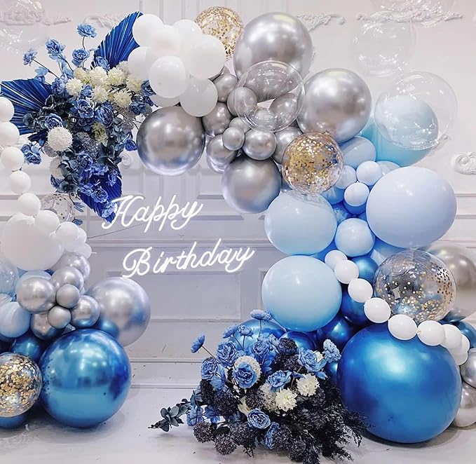 10 Inch Metallic Blue Balloons - Image 5