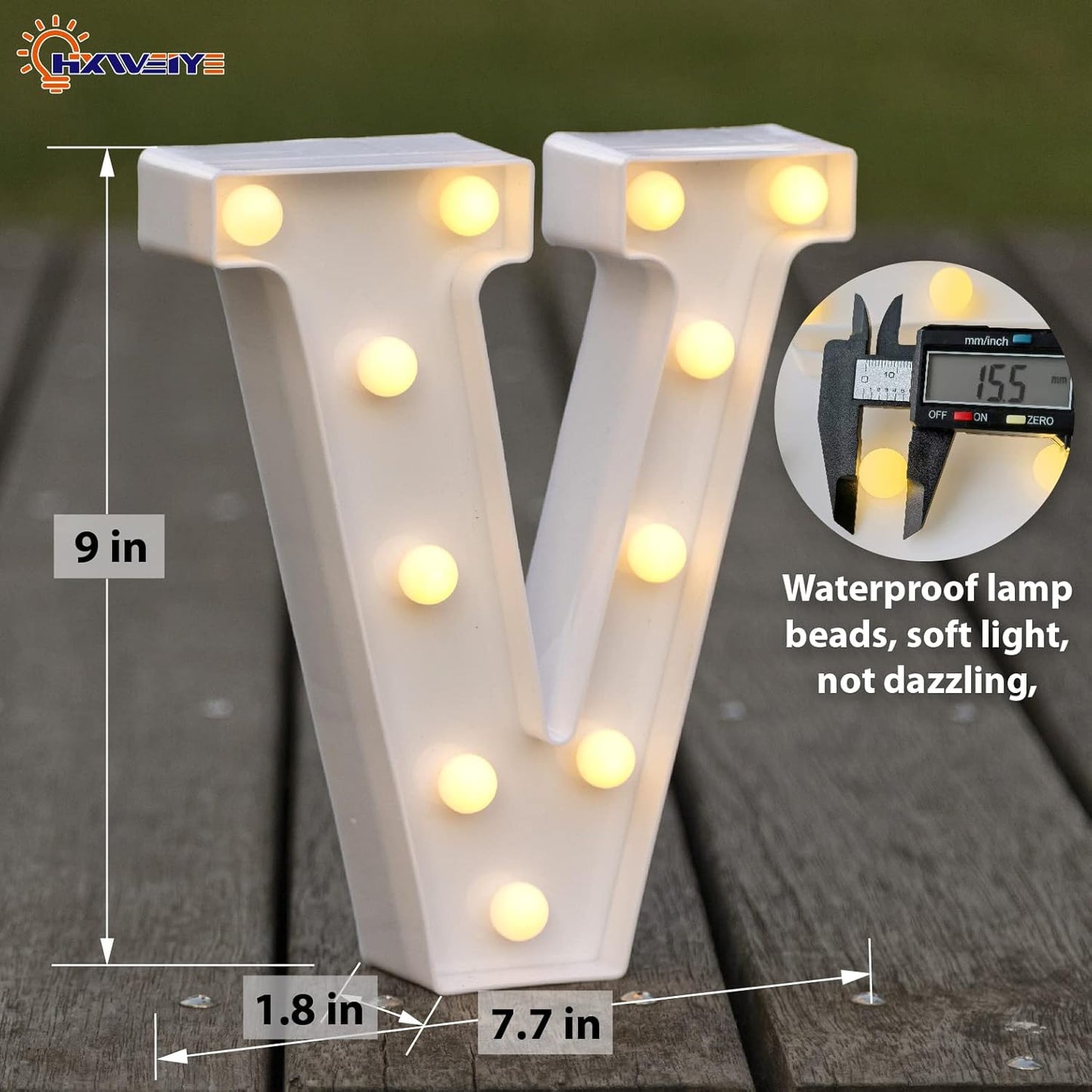 HXWEIYE LED Marquee Letters Lights Sign - 26 Alphabet & Number 0-9 Warm White Led Letters for Bar Party Birthday Home Wedding Decor