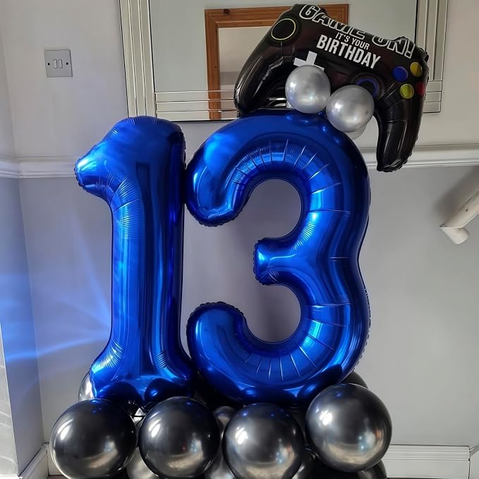 Navy Blue 9 Balloon Number, 40 Inch Number 9 Balloon Big Dark Blue 9 Foil Mylar - Image 4