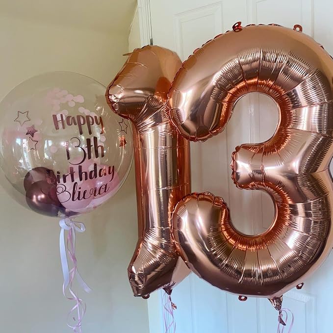 40 Inch Rose Gold 11 Balloons Giant Number 11 Balloons Rose Gold 11 Birthday - Image 3