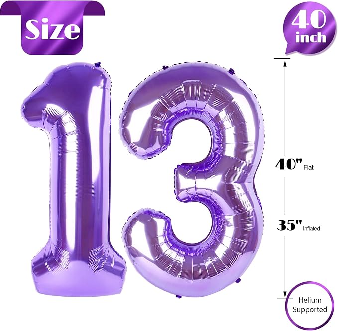 Purple 13 Balloon - Image 5