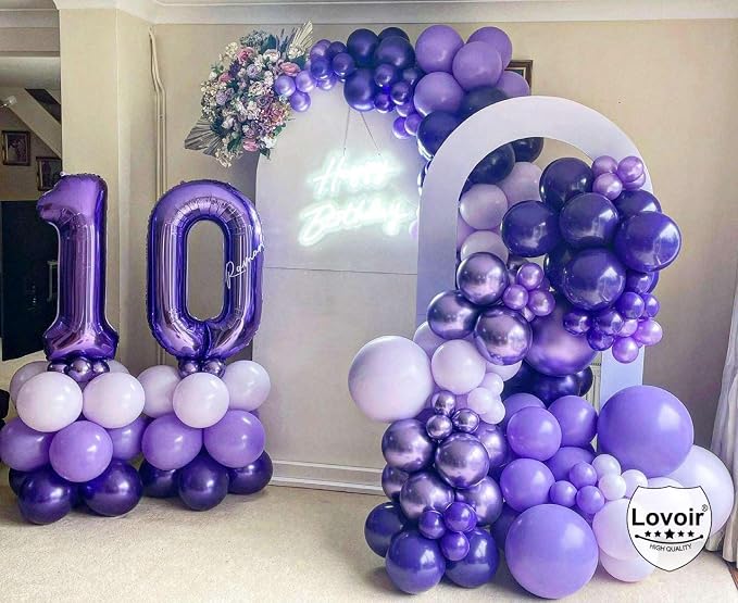 Purple 15 Number Balloons, 40 Inch Giant Number 15 Balloons Foil Mylar Helium - Image 6
