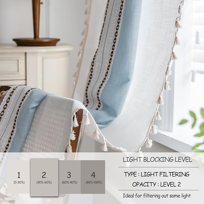 Sutuo Home Boho Curtains 96 inches - Image 3