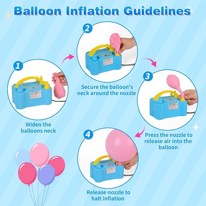 Balloon Pump Electric Portable Dual Nozzle | Air Pump - Image 5