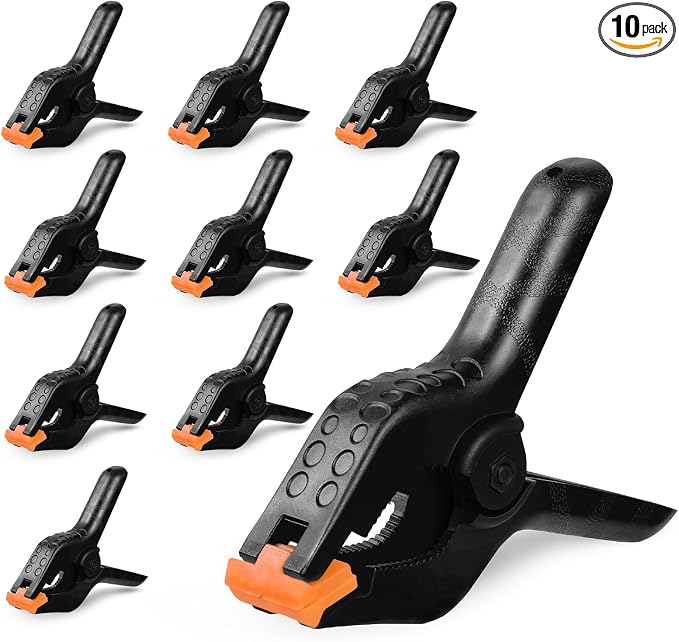 4.5 Inch Spring Clamps for Balloon Arch, 10 Pack Backdrop Clips Heavy Duty | by FEFU