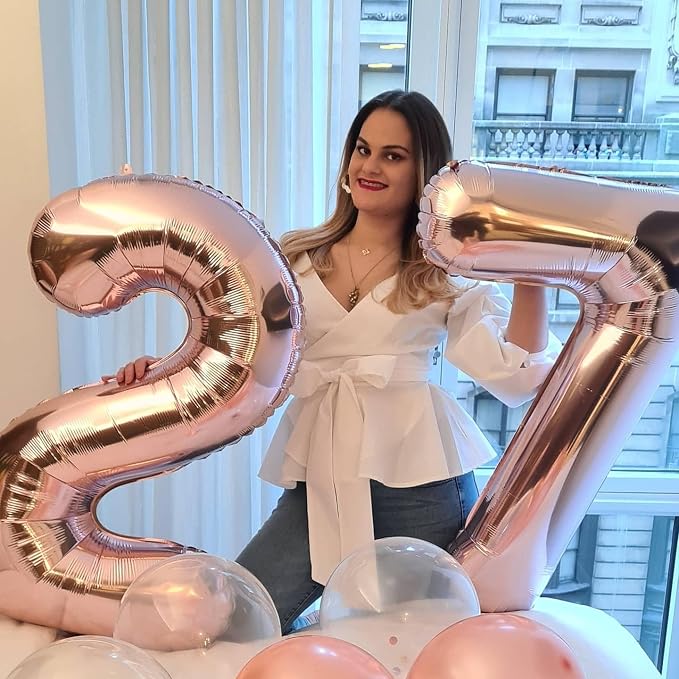 Number Balloons 27 Balloon 40 inch Rose Gold - Image 3