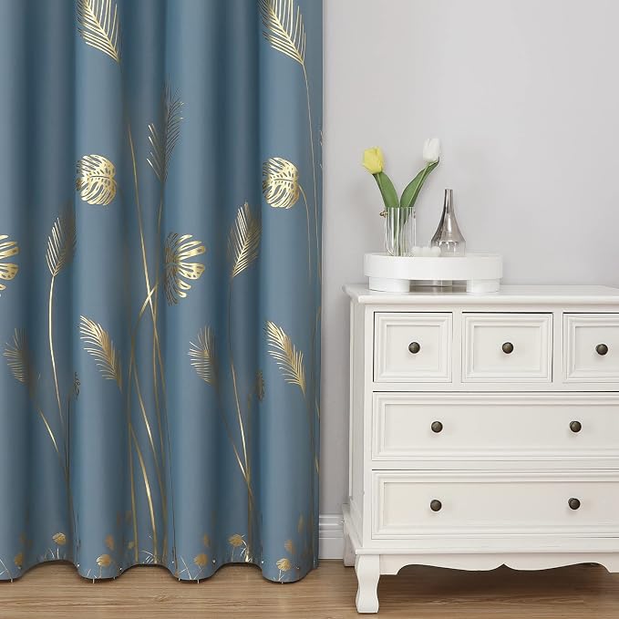 Stone Blue Blackout Curtains 84 Inches Long - Image 2
