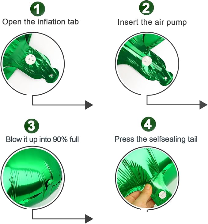 Green Number 6 Balloon 40 Inch, 6th Birthday Party Decorations Men Women | Foil - Image 6