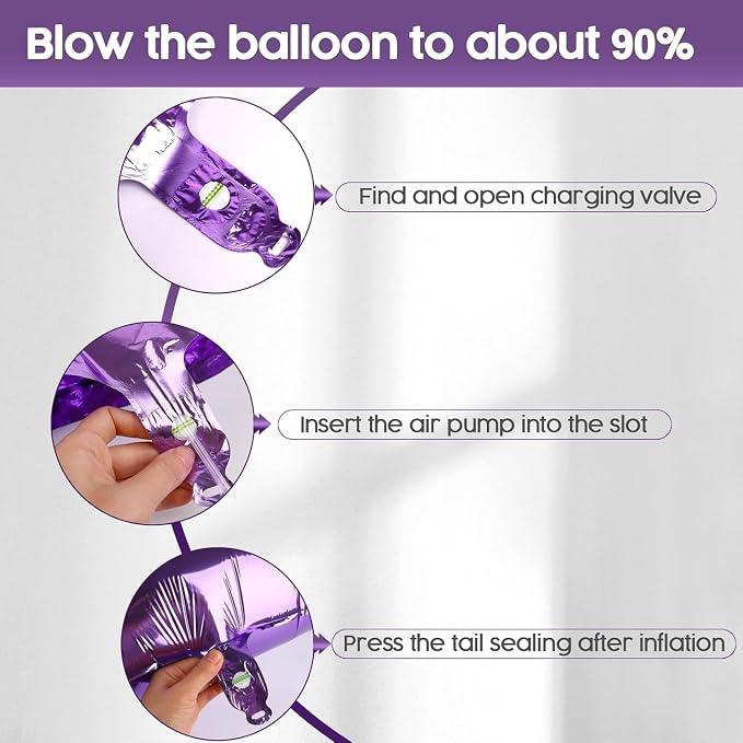 12 Balloon - Purple Birthday Number Balloons, 40 Inch Decorations Men Women | - Image 6