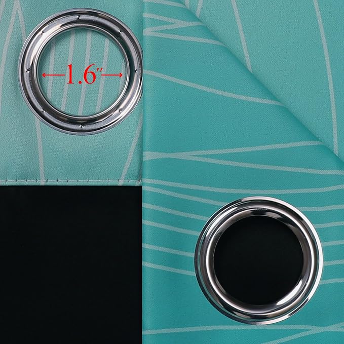 Teal and Navy Blue Blackout Curtains - Image 7
