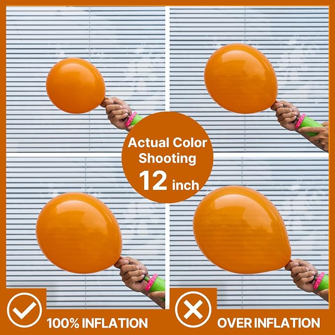 PartyWoo Burnt Orange Balloons 100pcs 10 Inch Terracotta Rust Fall Color Autumn - Image 4