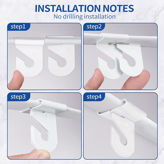 10 Pairs Drop Ceiling Hooks for Hanging, Suspended Track Ceiling Tile Clips - Image 5