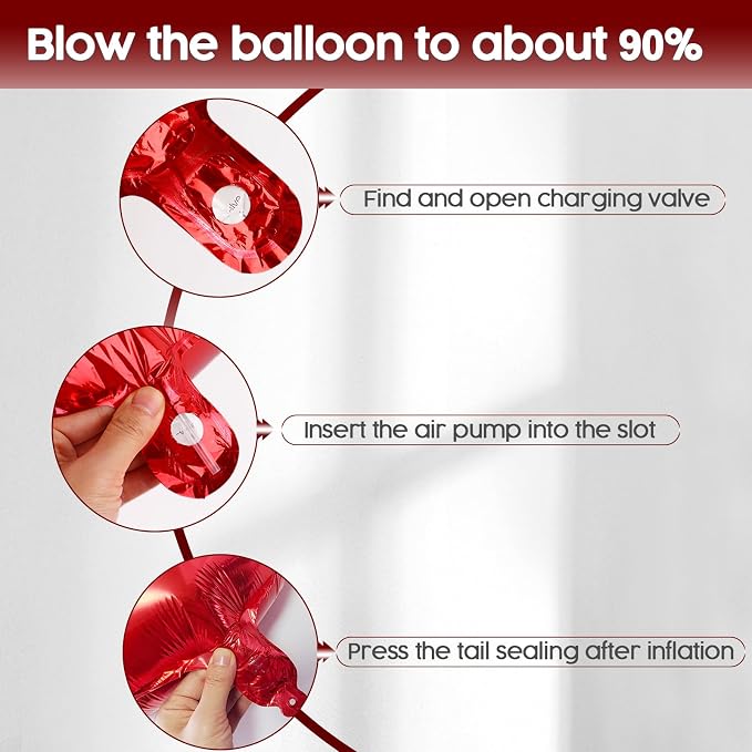 18 Balloon - Red Birthday Number Balloons, 40 Inch Decorations Men Women | Red - Image 6