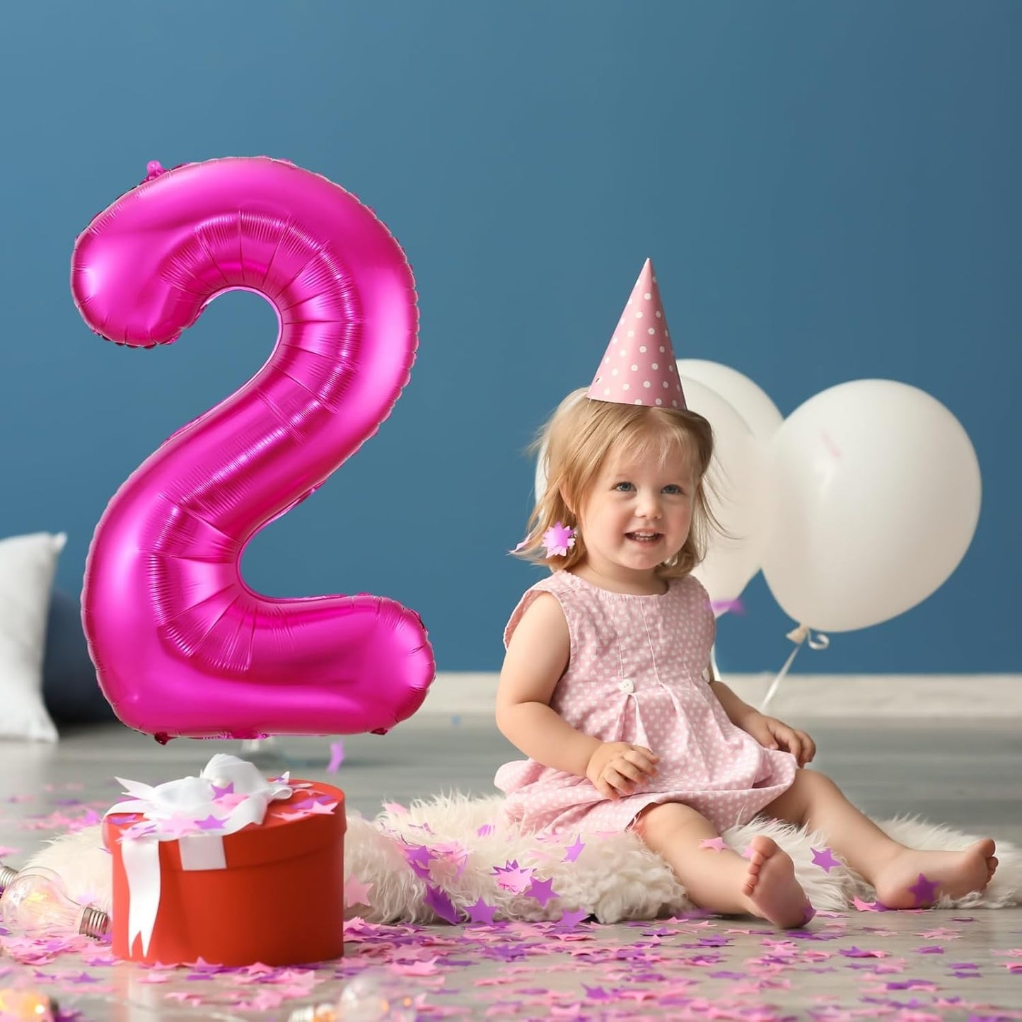 Hot Pink 9 Balloon,40 Inch Number 9 Balloon,9 Birthday Balloon Decorations, Foil Mylar Helium 9 Balloon Number for Birthday Party Decorations