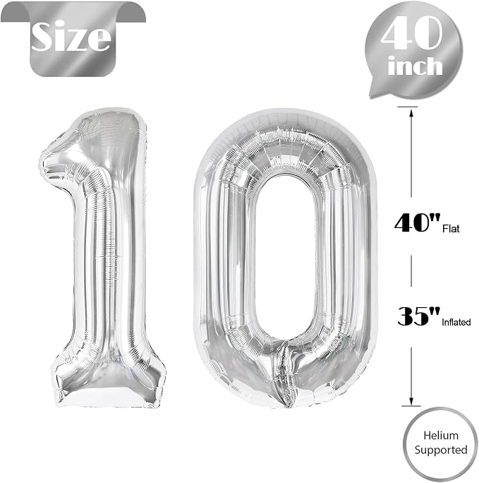 Sliver 10 Balloon - Image 5