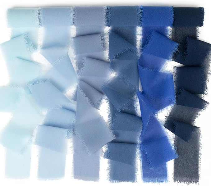 Handmade Fringe Chiffon Silk Ribbon by MLURCU