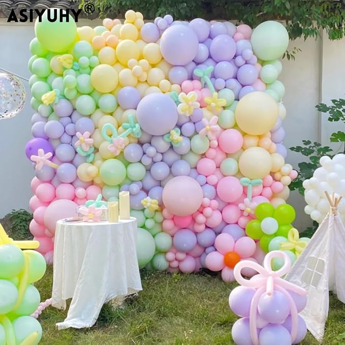 18 Inch Pastel Balloons 12 Pack Big Thick Latex Rainbow Large Multicolor Round - Image 8