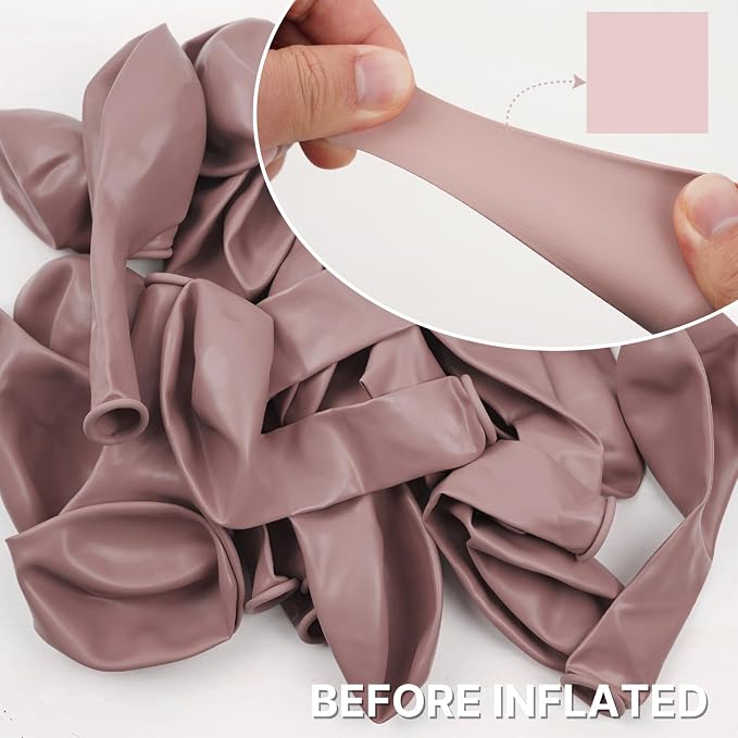 PartyWoo Dusty Pink Balloons 100pcs Lilac Pink Color 12 Inch | Balloons - Image 3