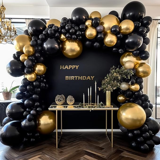 110pcs Black Balloon Arch Kit - Image 4