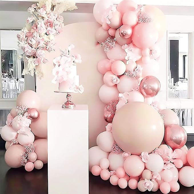 PartyWoo Pale Pink Balloons 50pcs Light Pastel Baby Pink Color | Balloons - Image 5