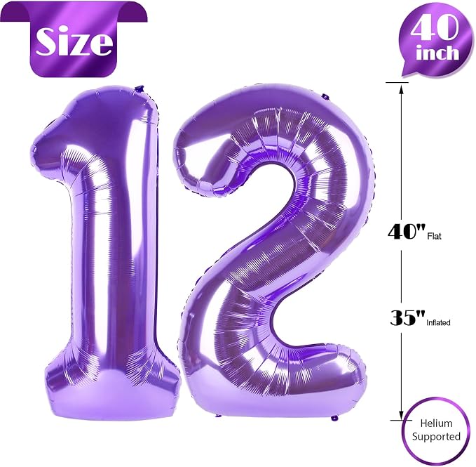 Purple 12 Balloon - Image 5