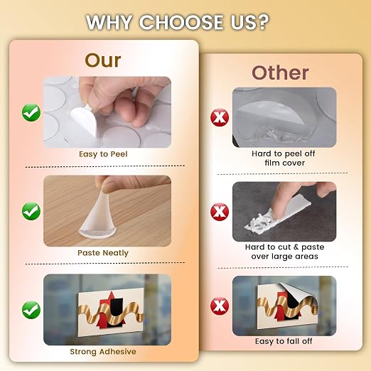 300Pcs Double Sided Adhesive Dots, Removable Clear Dots Sticky Tack, Waterproof - Image 5