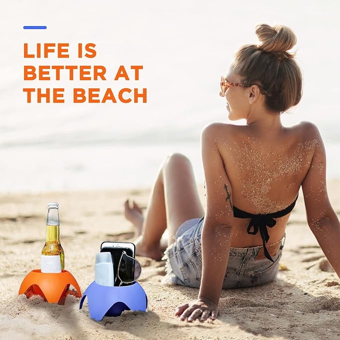 Uarzt 8-Pack Beach Sand Coasters Drink Cup Holders - Image 7