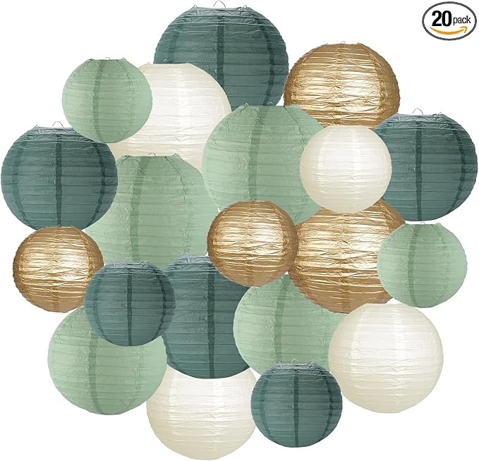 Paper Lanterns Party Decorations, Hanging Round Chinese Lanterns by Unknown